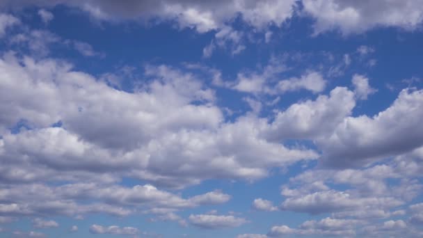 Movimiento Nubes Cielo Azul Tiempo Caducidad Vídeo — Vídeos de Stock