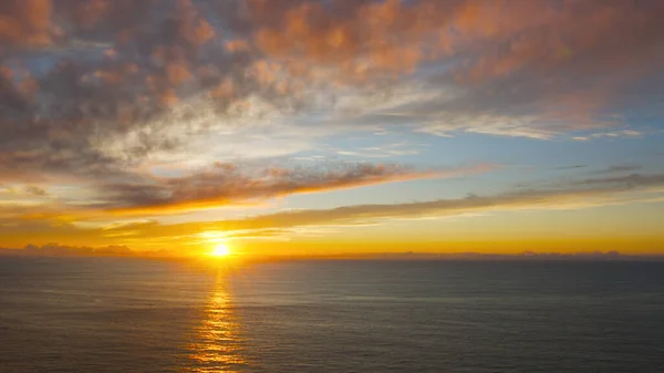Impresionante Puesta Sol Tranquilo Océano Cabo Roca Portugal — Foto de Stock