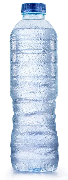 Plastic Bottle Chilled Water Condensation Drops File Contains Clipping Path — Φωτογραφία Αρχείου