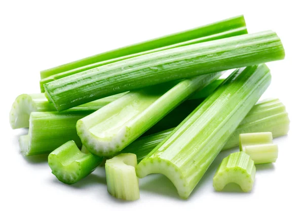 Pile Celery Ribs Isolated White Background — Stock Photo, Image
