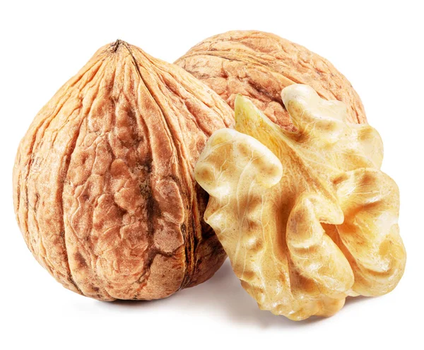 Walnuts Walnut Kernel Isolated White Background — Stock Photo, Image