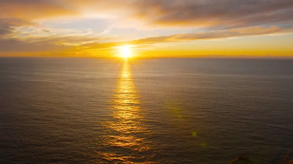 Tramonto Mozzafiato Nell Oceano Calmo Cabo Roca Portogallo — Foto Stock