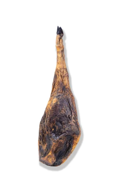 Iberian Ham Pata Negra Hung Quality Spanish Ham White Isolated — Stockfoto
