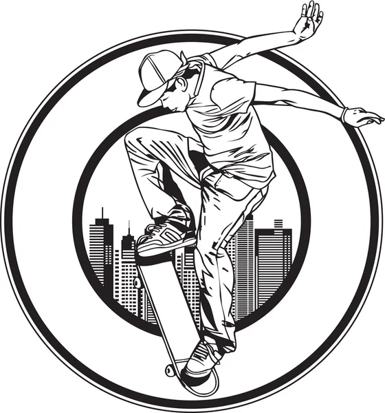 Skateboarden — Stockvektor