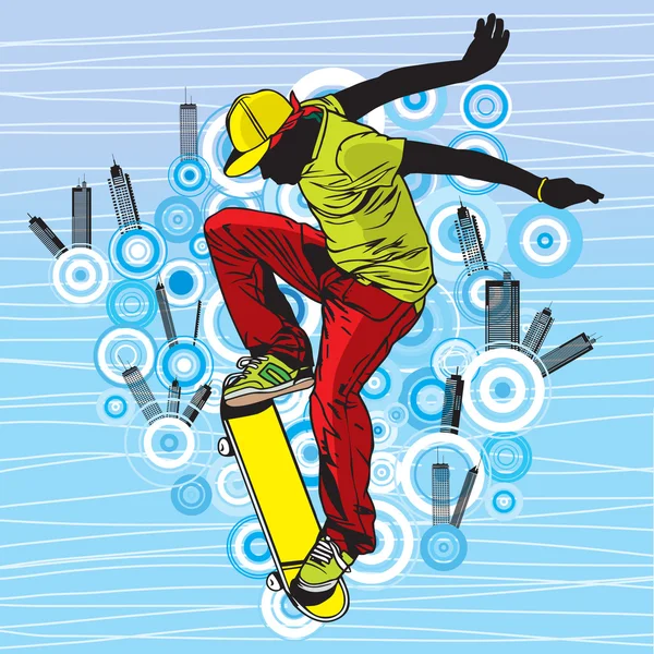 Skateboarding — Stock Vector