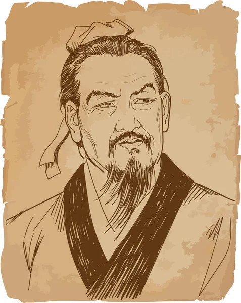 Han Fei Ook Bekend Als Han Fei Een Chinese Filosoof — Stockvector