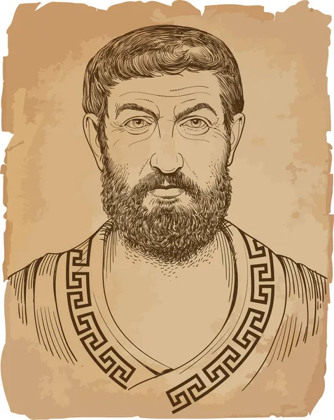 エレアのパルメニデスはマグナ グラエキアのエレアの前ソクラテスのギリシア哲学者であった ベクトル — ストックベクタ