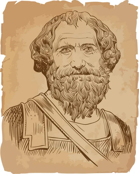アルキメデスの肖像ベクトル — ストックベクタ