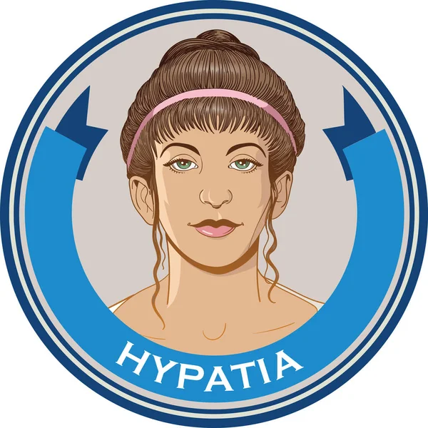Antik Yunan Filozof Hypatia — Stok Vektör
