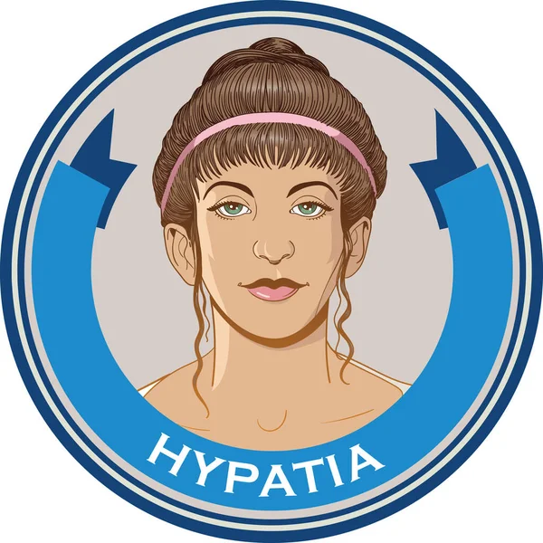古希腊哲学家Hypatia — 图库矢量图片#