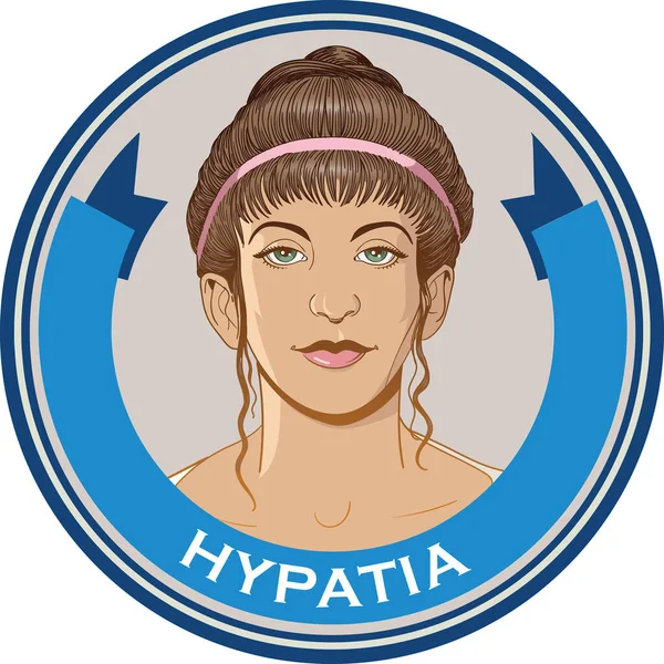 Filósofo Griego Antiguo Hipatia — Vector de stock