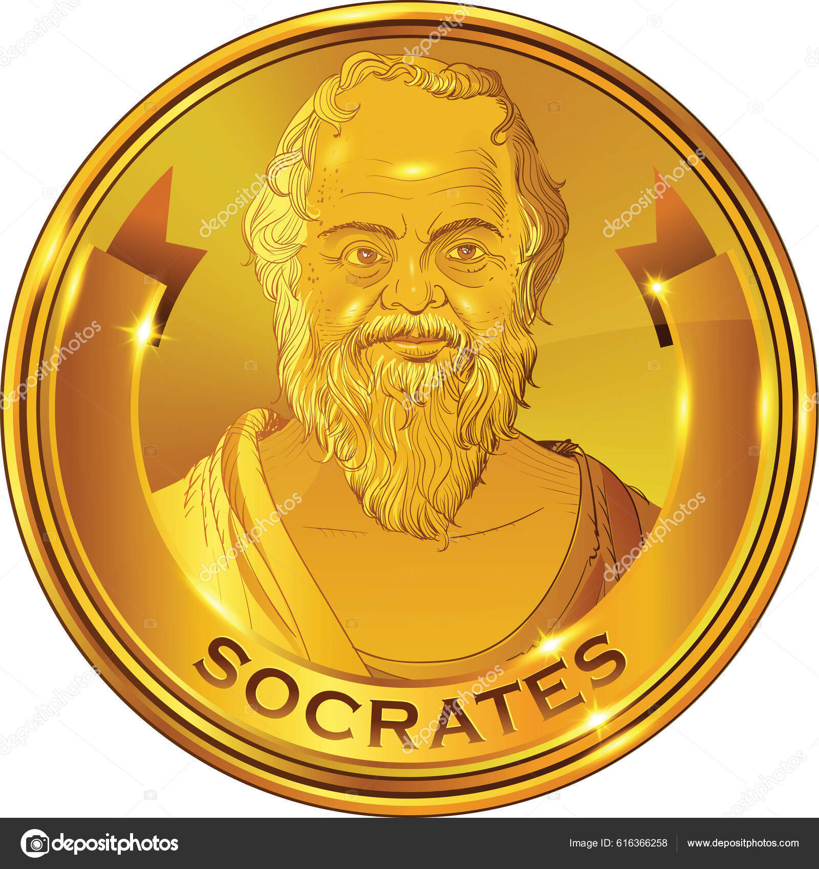 Thales of miletus gold Royalty Free Vector Image