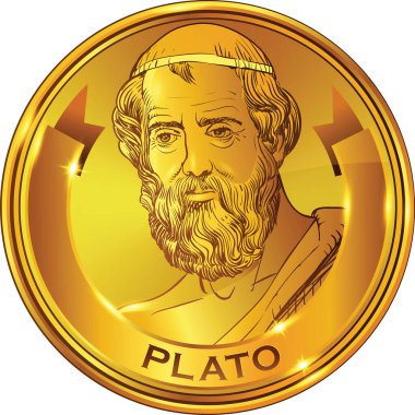 Çizgi sanatında plato portresi. Antik Yunan filozof, matematikçi, felsefi diyalogların yazarı, akademinin kurucusu, Sokrates 'in öğrencisi, Aristo' nun öğretmeni..