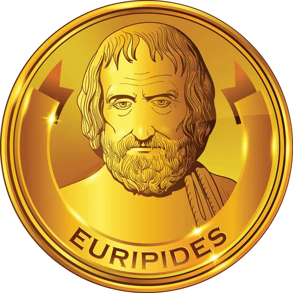Euripides Klasik Atina Nın Bir Trajedicisiydi Eshilos Sofokles Ile Birlikte — Stok Vektör