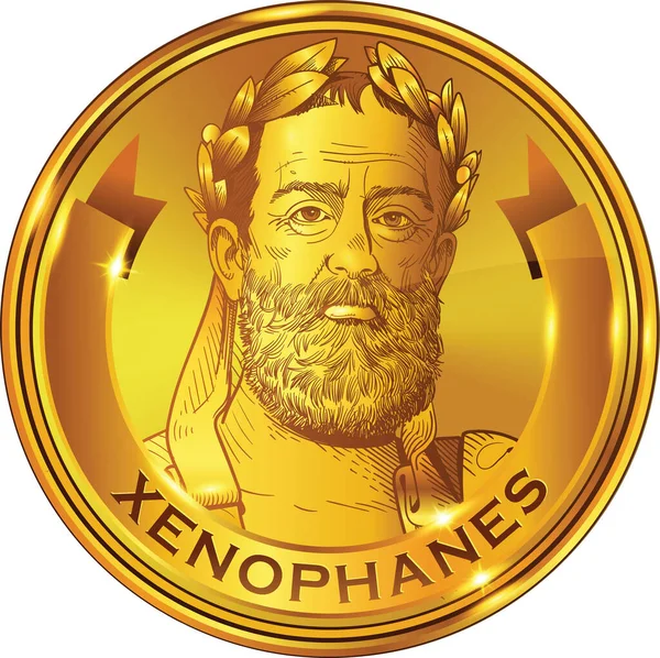 Xenophanes Greek Philosopher Theologian Poet Critic Homer Ionia Who Traveled — Stock Vector