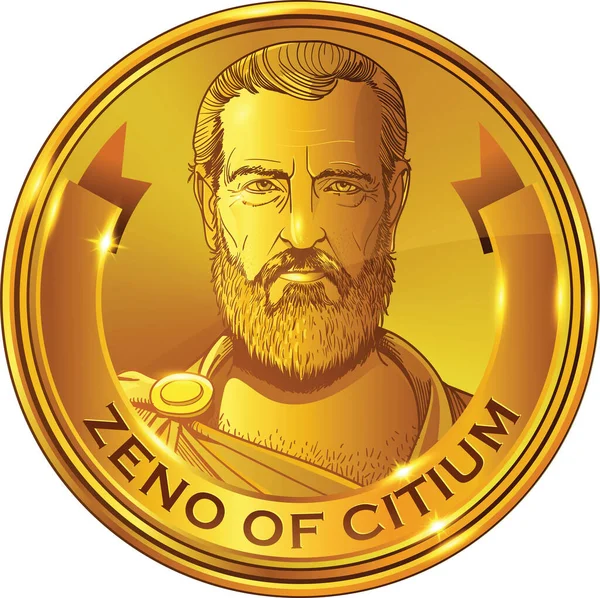Zeno Citium War Ein Hellenistischer Philosoph Aus Citium Zypern Zeno — Stockvektor
