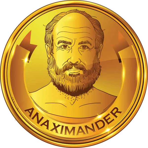 Anaximander Pre Socratic Greek Philosopher Who Lived Miletus City Ionia — Stock Vector