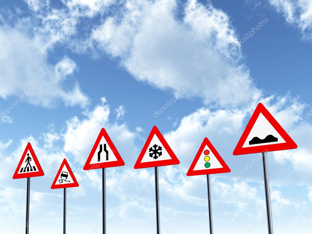 Traffic Signs with Clouds