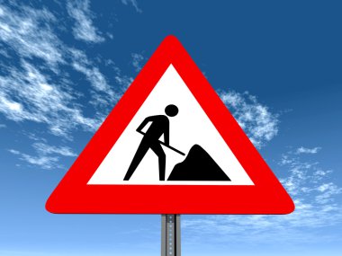 uyarı işareti yol çalışmaları