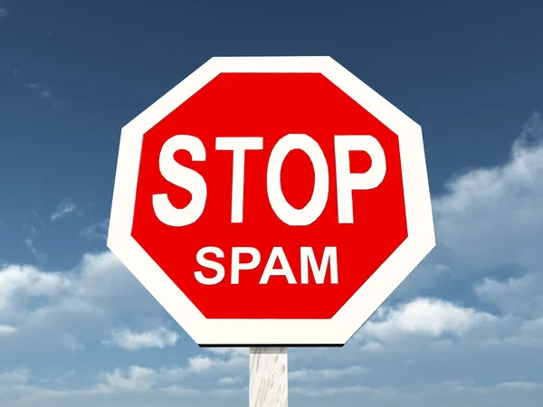 Spam durdurmak — Stok fotoğraf