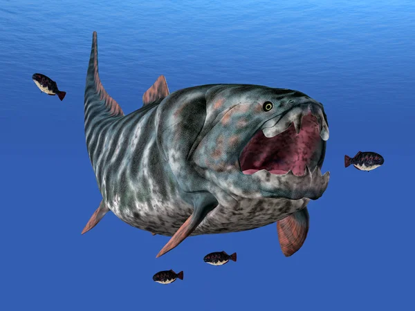 Dunkleosteus tijdens de jacht — Stockfoto