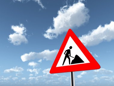 uyarı işareti yol çalışmaları