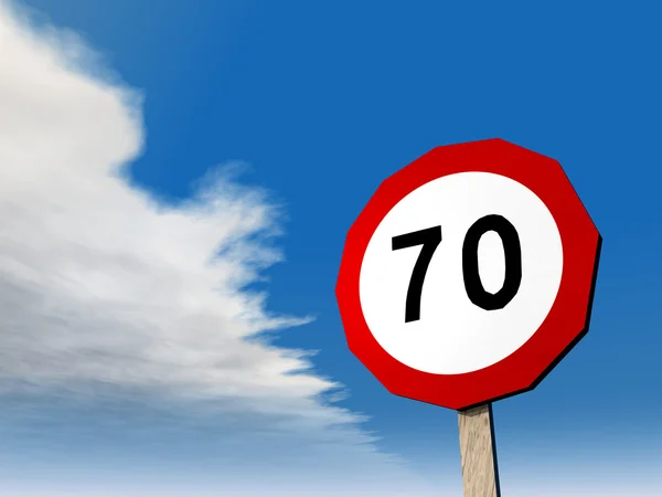 Limite di velocità 70 — Foto Stock