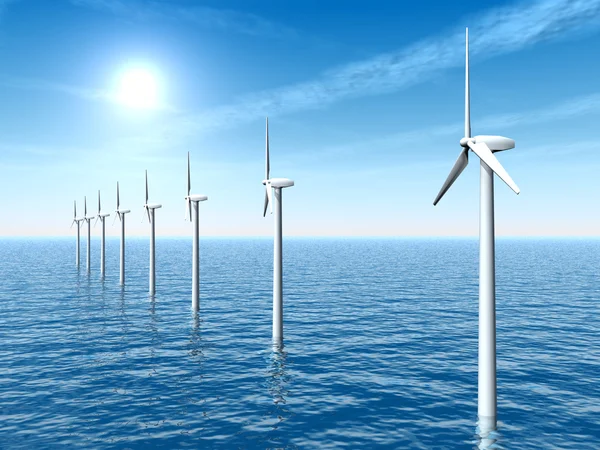 Offshore-Windpark — Stockfoto