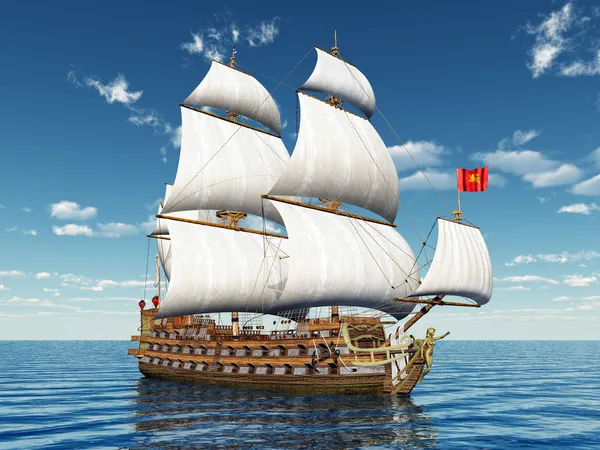 Französisches Segelschiff — Stockfoto