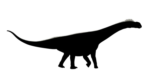 Силуэт динозавра — стоковое фото