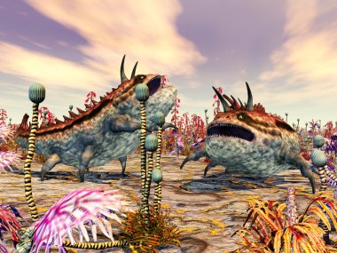 uzaylı yaratıklar ile yabancı gezegen