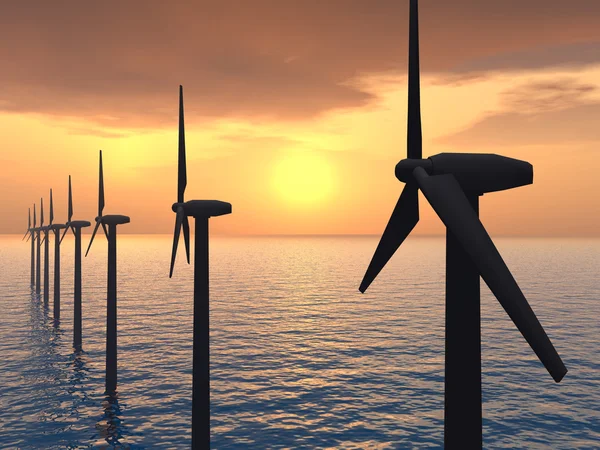 Offshore-Windpark — Stockfoto