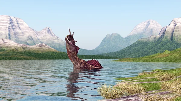 O monstro do Lago Ness — Fotografia de Stock