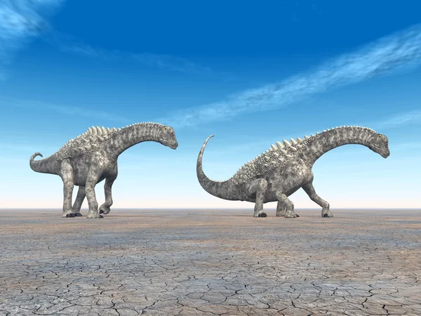 恐龙 ampelosaurus — 图库照片