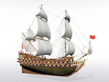 French Warship clipart