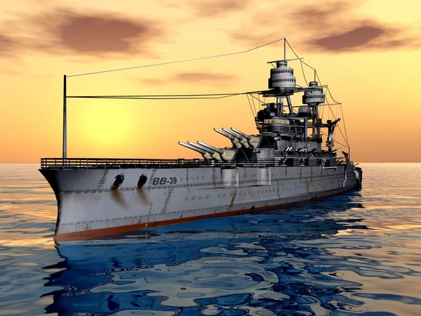Amerikanska slagskepp uss arizona — Stockfoto
