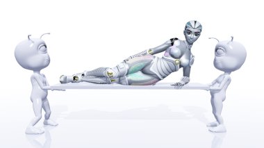 dişi robot ve yabancılar