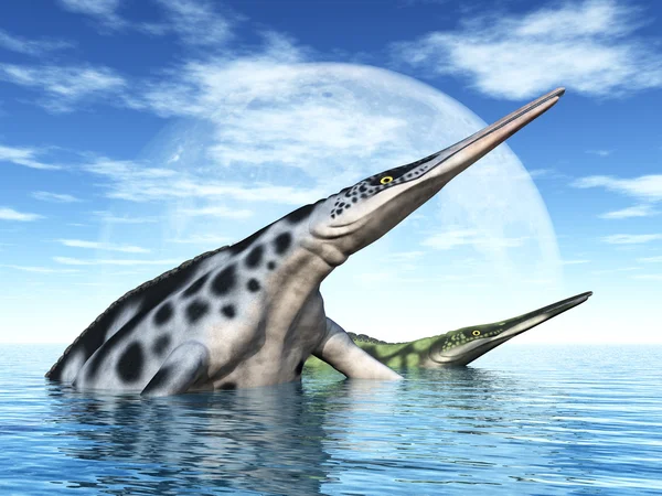 Marine Reptile Hupehsuchus — Stock Photo, Image