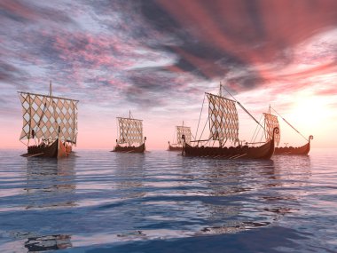 Viking Ships clipart