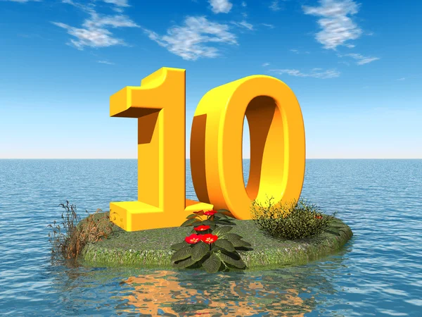 The Number 10 — Stock Photo, Image