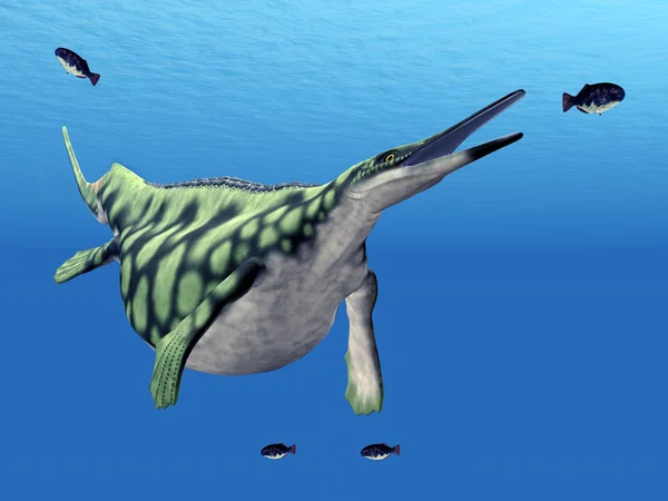 Deniz sürüngen hupehsuchus — Stok fotoğraf