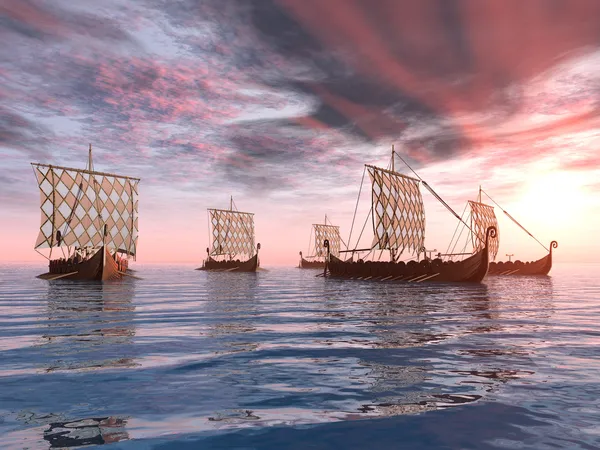 Viking hajók Jogdíjmentes Stock Fotók