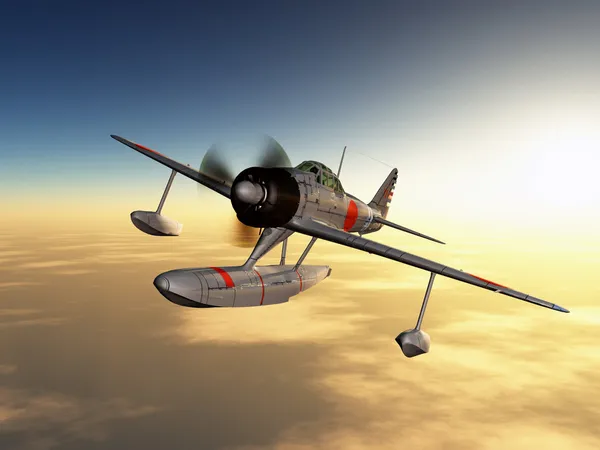 Japansk jagerbombefly - Stock-foto