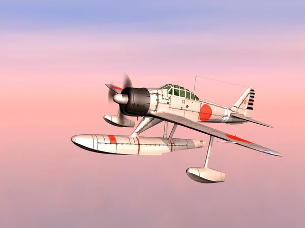 Japoński myśliwiec bombowiec — Zdjęcie stockowe