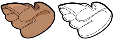 vektör beyzbol eldiveni