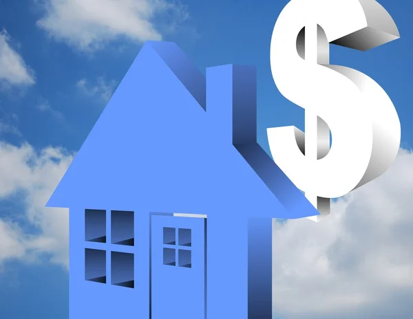 Houses with Dollar Signs — Stock Photo, Image