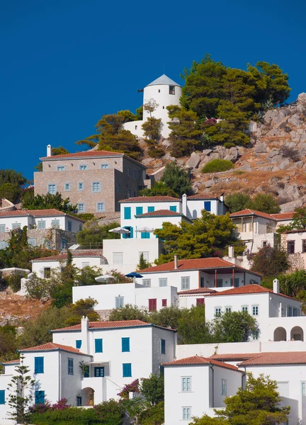 Dorp op het eiland van hydra, Griekenland — Stockfoto