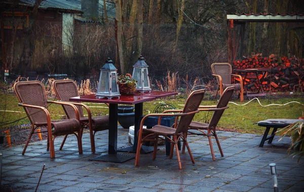 Eigenheimterrasse — Stockfoto