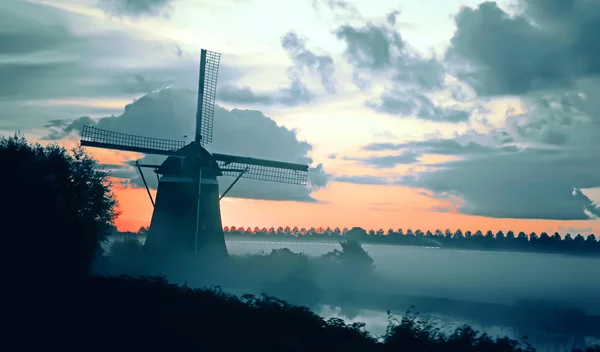 Dutch morning landscape — Stock Photo, Image