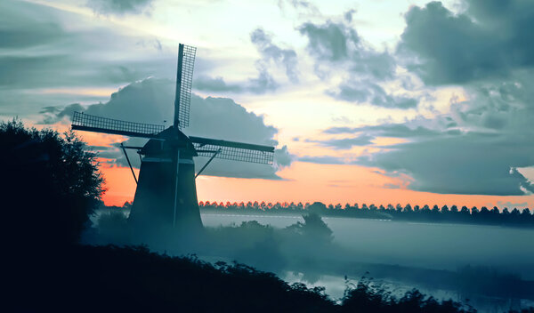 dutch morning landscape